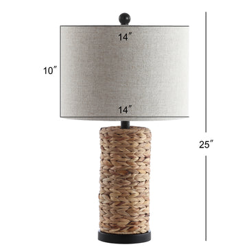 Elicia 25" Sea Grass LED Table Lamp - JONATHAN Y